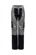 Colorblock Wide Leg Pants in Grey – Side view