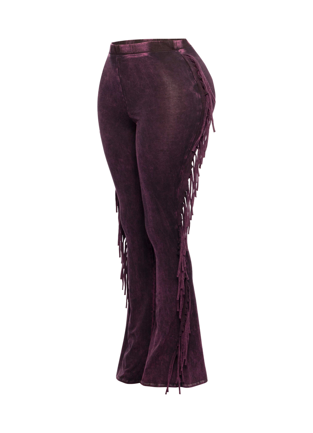 Fringe Trim Mineral Wash Pants in Dk Navy Size 1X – View 52
