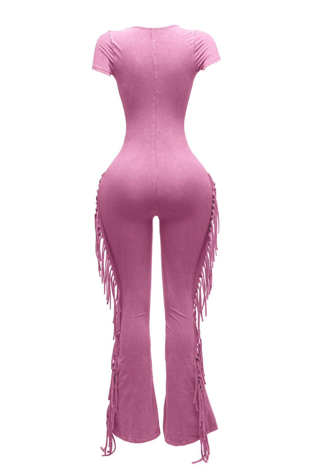 Mineral Wash Fringe Jumpsuit