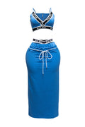 Tank Crop Top & Maxi Skirt Set in Lt. Blue – Side view