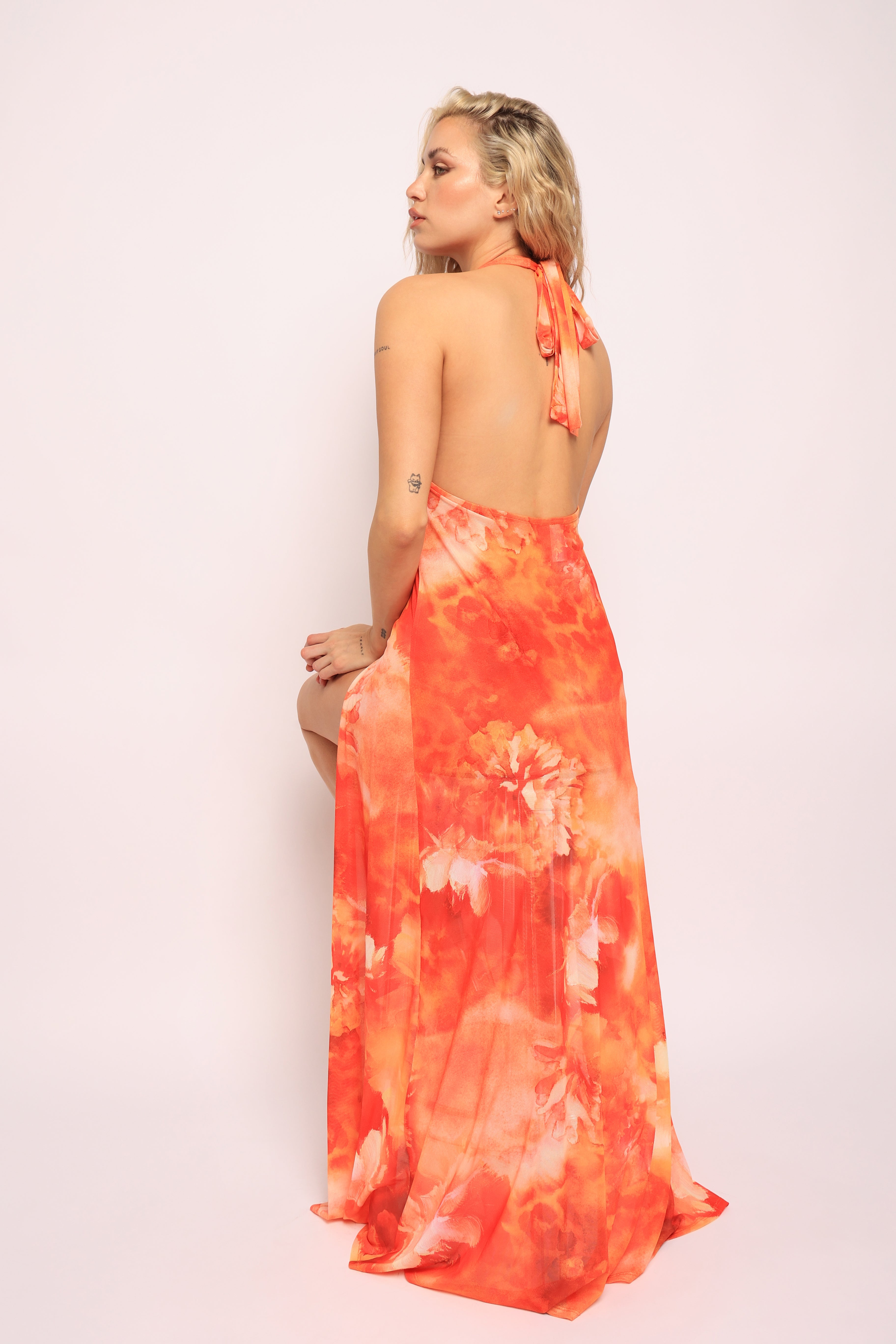 Halter Maxi Top & Mini Skirt Set – View 9