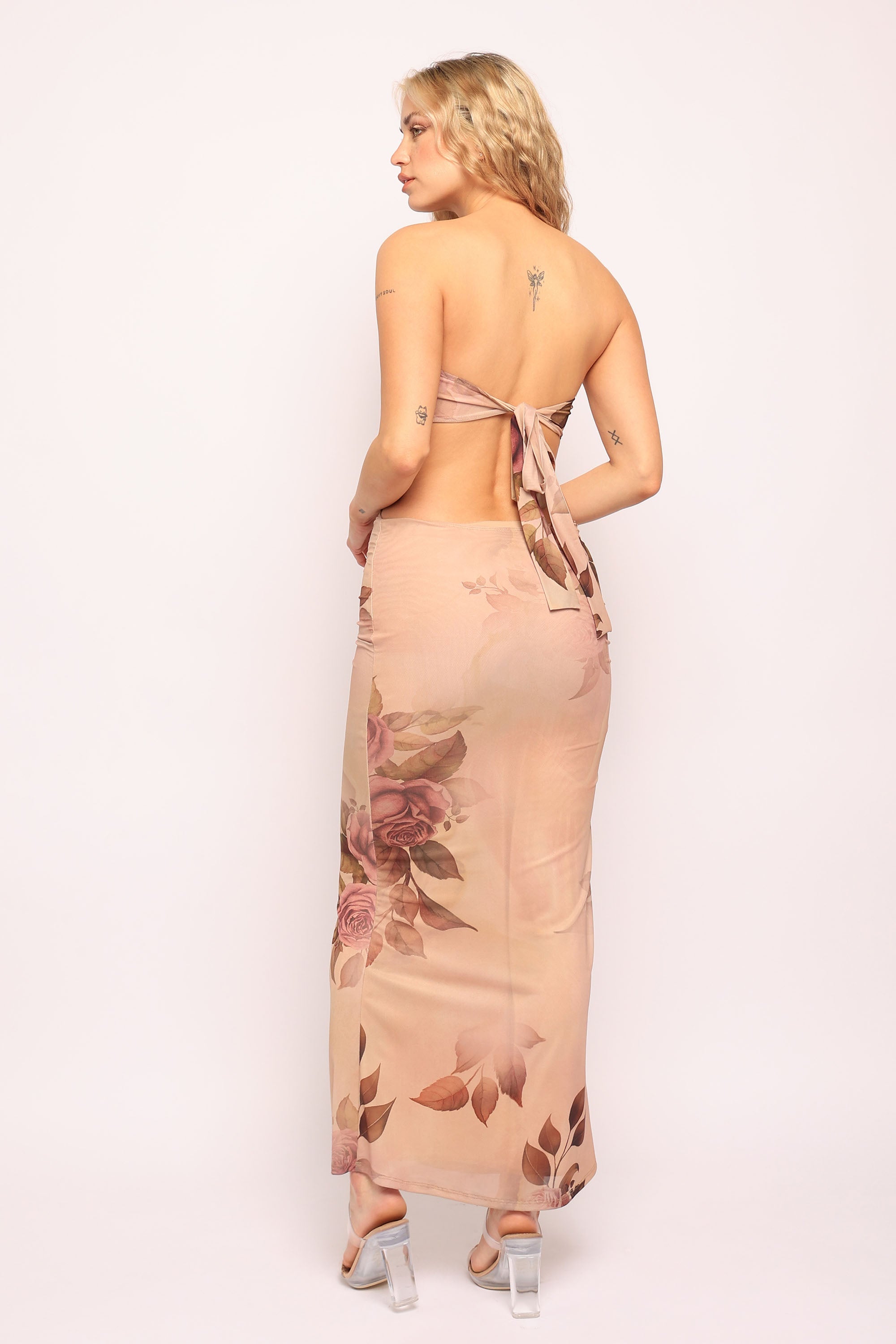 Strapless Cutout Midi Dress – View 20