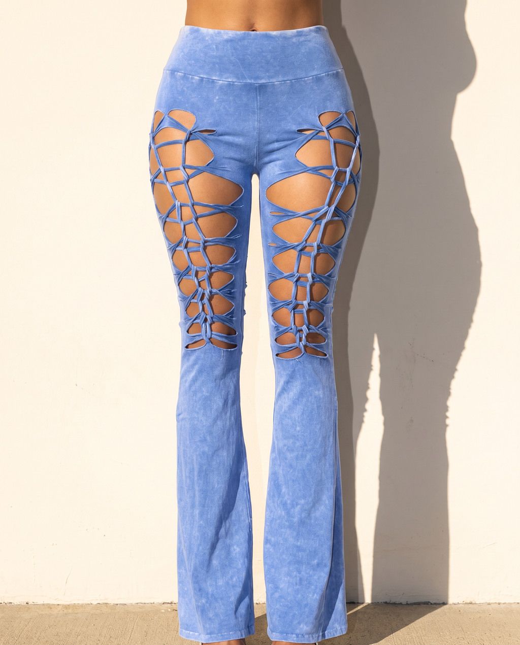 Cut Tie Mineral Wash Pants in DENIM — front view