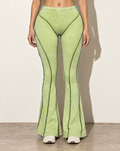 Mineral Washed Pants in Lime — front view