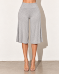 Capri Gaucho Pants in H GREY — front view