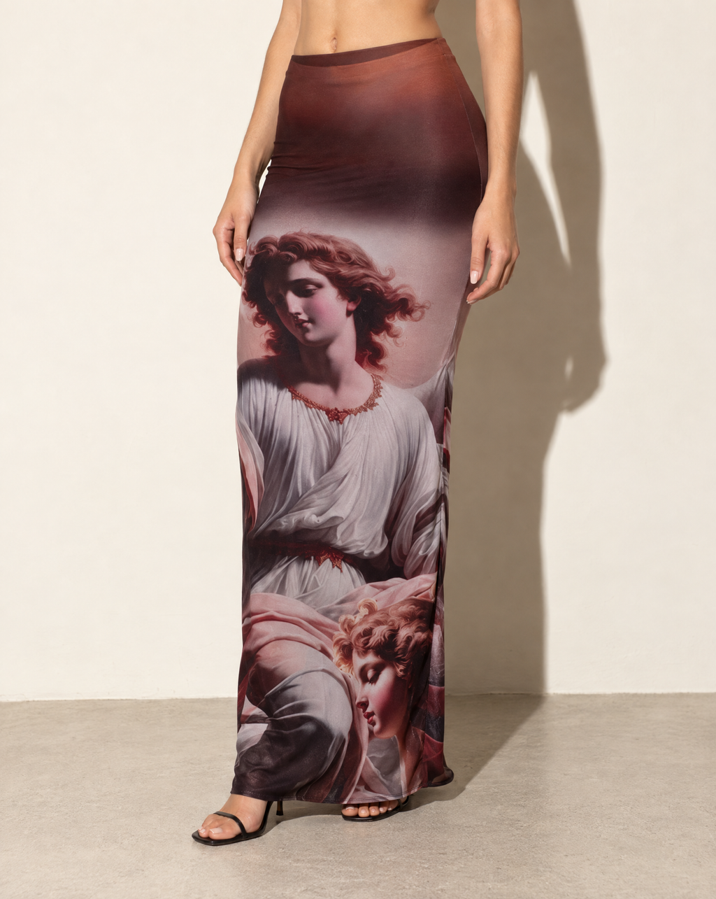 Printed Maxi Skirt in Multi — alternate front view